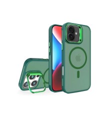 iPhone 16 Flet Lens Magsafe Kapak - Koyu Yeşil