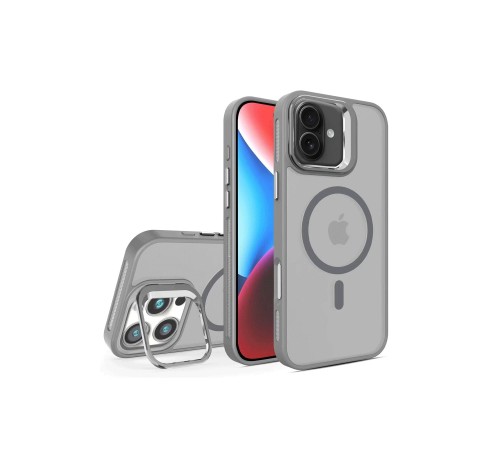 iPhone 16 Plus Flet Lens Magsafe Kapak - Gri iPhone 16 Plus Flet Lens Magsafe Kapak - Gri