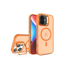 iPhone 16 Flet Lens Magsafe Kapak - Turuncu