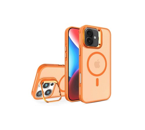 iPhone 16 Plus Flet Lens Magsafe Kapak - Turuncu iPhone 16 Plus Flet Lens Magsafe Kapak - Turuncu