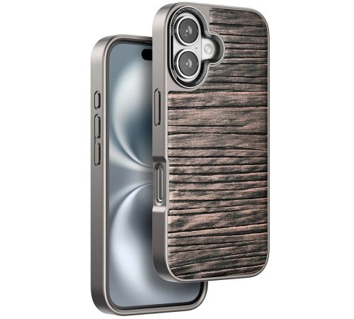 iPhone 16 Wave Kapak - Kahverengi iPhone 16 Wave Kapak - Kahverengi