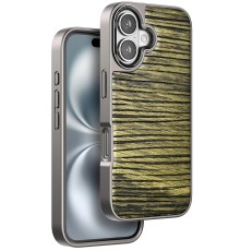 iPhone 16 Wave Kapak - Koyu Kahve