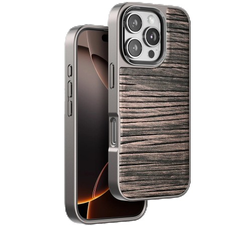 iPhone 16 Pro Wave Kapak - Kahverengi iPhone 16 Pro Wave Kapak - Kahverengi