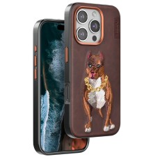 iPhone 16 Pro Perma Desenli Kapak - Kahverengi
