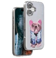 iPhone 16 Cute Desenli Kapak - Kahverengi