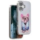 iPhone 16 Cute Desenli Kapak - Kahverengi