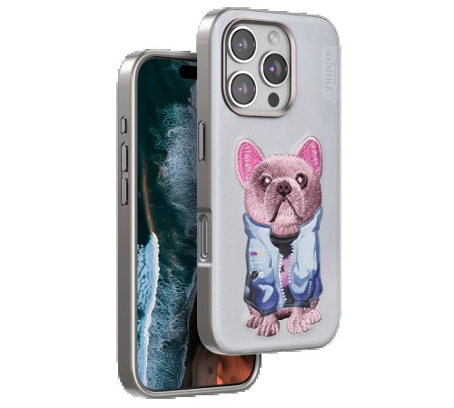 iPhone 16 Pro Cute Desenli Kapak - Kahverengi iPhone 16 Pro Cute Desenli Kapak - Kahverengi