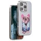 iPhone 16 Pro Cute Desenli Kapak - Kahverengi