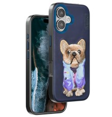 iPhone 16 Cute Desenli Kapak - Lacivert