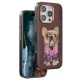 iPhone 16 Pro Cute Desenli Kapak - Koyu Kahve