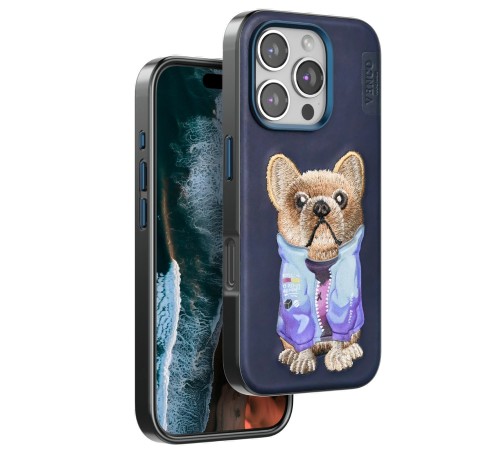 iPhone 16 Pro Cute Desenli Kapak - Lacivert iPhone 16 Pro Cute Desenli Kapak - Lacivert