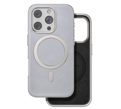 iPhone 16 Pro Max Puskas Magsafe Kapak - Titan Gri iPhone 16 Pro Max Puskas Magsafe Kapak - Titan Gri