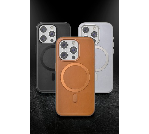 iPhone 16 Pro Max Puskas Magsafe Kapak - Titan Gri iPhone 16 Pro Max Puskas Magsafe Kapak - Titan Gri