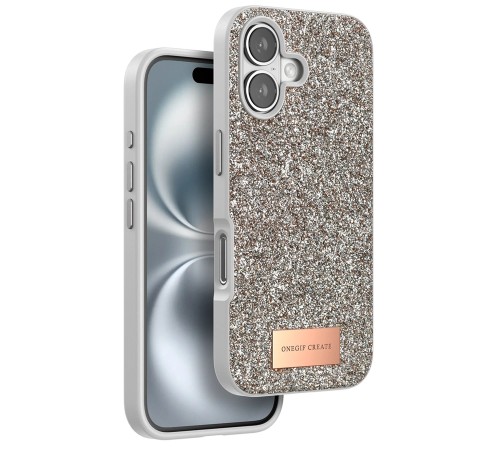 iPhone 16 Bright Simli Kapak - Gold iPhone 16 Bright Simli Kapak - Gold