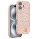 iPhone 16 Bright Simli Kapak - Pembe