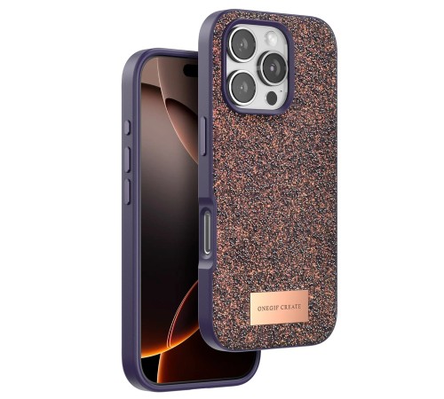 iPhone 16 Pro Max Bright Simli Kapak - Derin Mor iPhone 16 Pro Max Bright Simli Kapak - Derin Mor