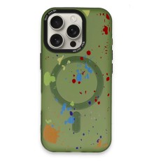 iPhone 16 Pro Colorful Magsafe Kapak - Koyu Yeşil