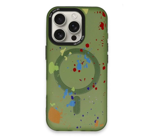 iPhone 16 Pro Colorful Magsafe Kapak - Koyu Yeşil iPhone 16 Pro Colorful Magsafe Kapak - Koyu Yeşil