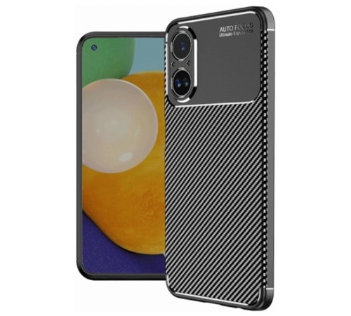 Realme 12 Lite Kılıf Auto Focus Karbon Kapak - Siyah Realme 12 Lite Kılıf Auto Focus Karbon Kapak - Siyah