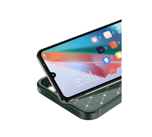 Realme 12 Lite Kılıf Auto Focus Karbon Kapak - Koyu Yeşil Realme 12 Lite Kılıf Auto Focus Karbon Kapak - Koyu Yeşil
