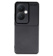 Oppo Reno 11F Kılıf Auto Focus Karbon Kapak - Siyah