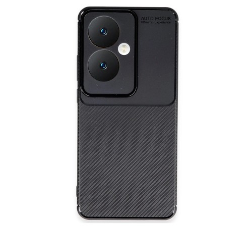 Oppo Reno 11F Kılıf Auto Focus Karbon Kapak - Siyah Oppo Reno 11F Kılıf Auto Focus Karbon Kapak - Siyah