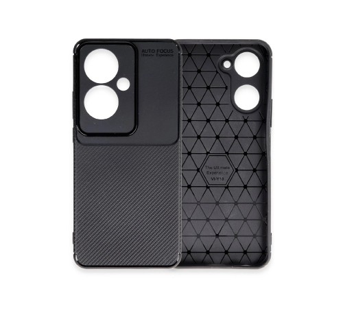 Oppo Reno 11F Kılıf Auto Focus Karbon Kapak - Siyah Oppo Reno 11F Kılıf Auto Focus Karbon Kapak - Siyah