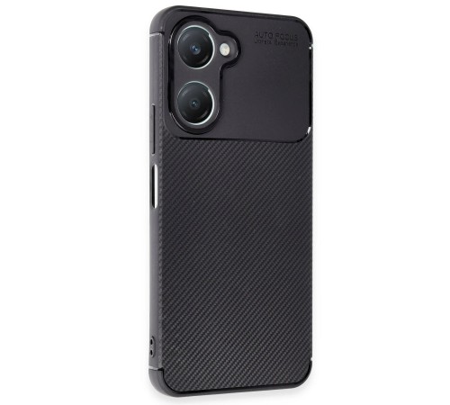 Vivo Y18 Kılıf Auto Focus Karbon Kapak - Siyah Vivo Y18 Kılıf Auto Focus Karbon Kapak - Siyah
