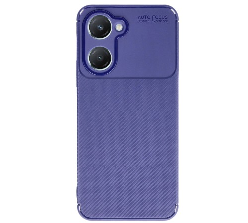 Vivo Y18 Kılıf Auto Focus Karbon Kapak - Lacivert Vivo Y18 Kılıf Auto Focus Karbon Kapak - Lacivert