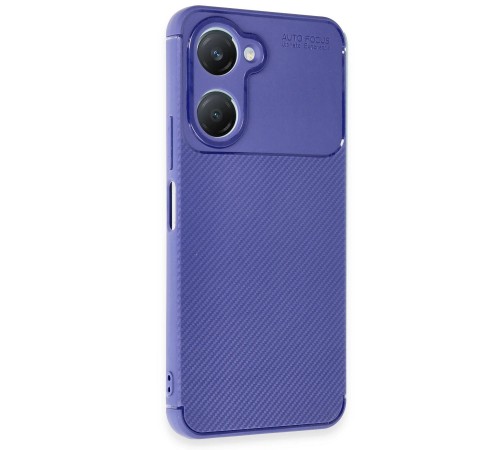 Vivo Y18 Kılıf Auto Focus Karbon Kapak - Lacivert Vivo Y18 Kılıf Auto Focus Karbon Kapak - Lacivert