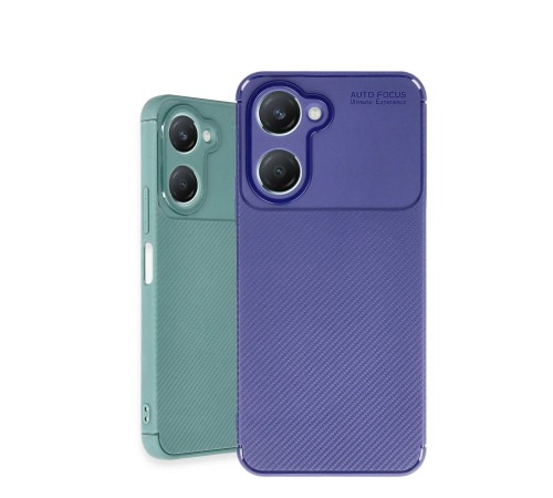 Vivo Y18 Kılıf Auto Focus Karbon Kapak - Lacivert Vivo Y18 Kılıf Auto Focus Karbon Kapak - Lacivert