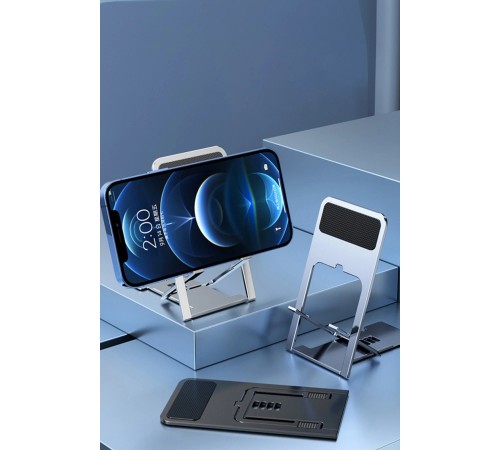 Konfulon CM25 Ayarlanabilir Katlanabilir Masaüstü Telefon Tutucu - Gümüş Konfulon CM25 Ayarlanabilir Katlanabilir Masaüstü Telefon Tutucu - Gümüş
