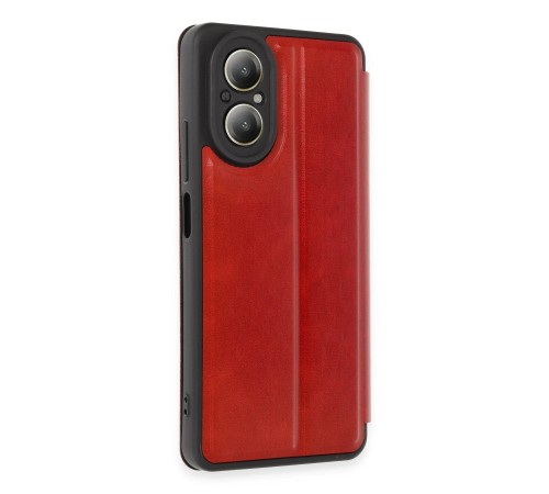 Realme 12 Lite Kılıf Flip Cover - Kırmızı