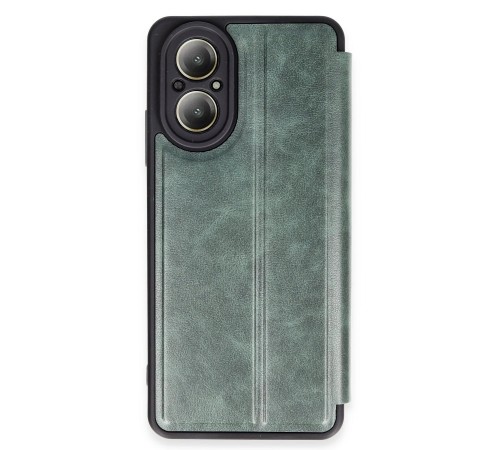 Realme 12 Lite Kılıf Flip Cover - Koyu Yeşil
