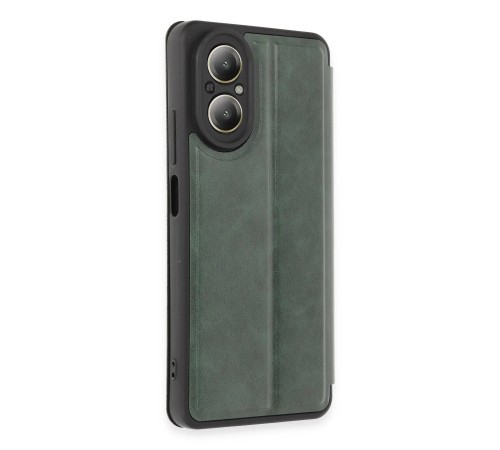 Realme 12 Lite Kılıf Flip Cover - Koyu Yeşil