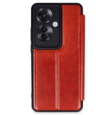 Oppo Reno 11F Kılıf Flip Cover - Kırmızı