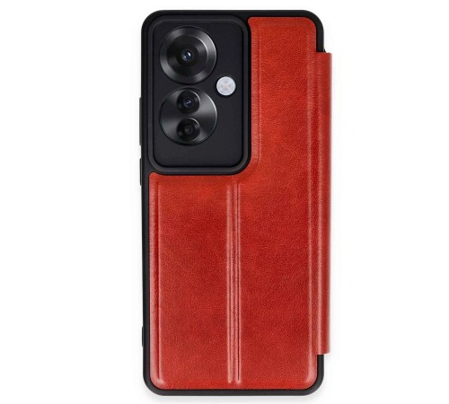Oppo Reno 11F Kılıf Flip Cover - Kırmızı