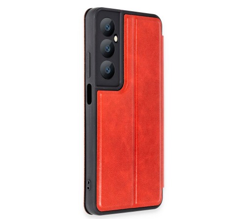Realme C65 Kılıf Flip Cover - Kırmızı