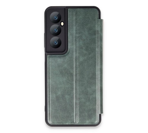 Realme C65 Kılıf Flip Cover - Koyu Yeşil
