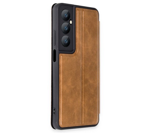 Realme C65 Kılıf Flip Cover - Taba