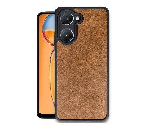 Vivo Y18 Kılıf Aras Deri Kapak - Taba