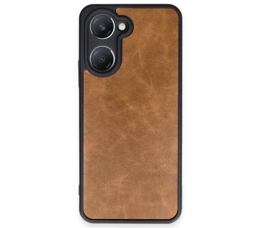 Vivo Y18 Kılıf Aras Deri Kapak - Taba