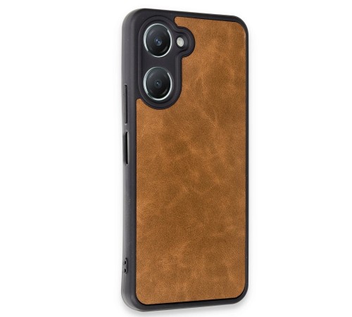 Vivo Y18 Kılıf Aras Deri Kapak - Taba