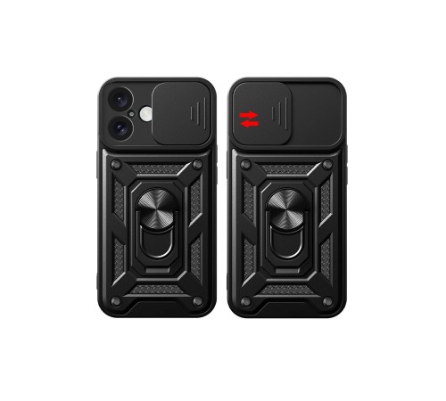 iPhone 16 Kılıf Pars Lens Yüzüklü Silikon - Siyah iPhone 16 Kılıf Pars Lens Yüzüklü Silikon - Siyah