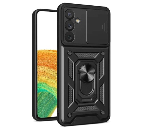Samsung Galaxy S24 FE Pars Lens Yüzüklü Silikon - Siyah