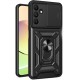 Samsung Galaxy M15 Kılıf Pars Lens Yüzüklü Silikon - Siyah