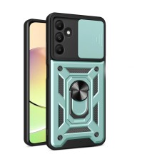 Samsung Galaxy M15 Kılıf Pars Lens Yüzüklü Silikon - Yeşil