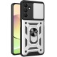 Samsung Galaxy M15 Kılıf Pars Lens Yüzüklü Silikon - Gümüş