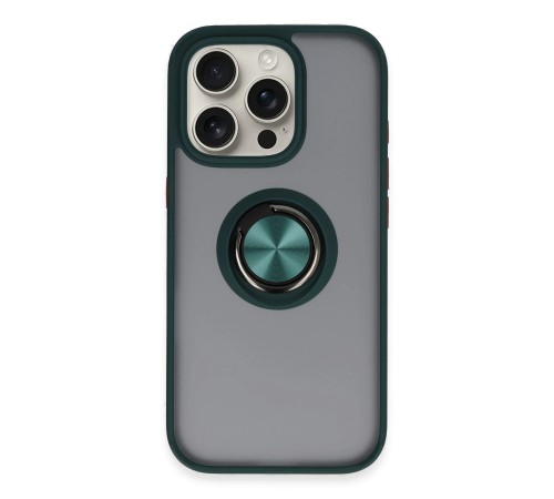 iPhone 16 Pro Kılıf Montreal Yüzüklü Silikon Kapak - Yeşil iPhone 16 Pro Kılıf Montreal Yüzüklü Silikon Kapak - Yeşil