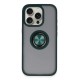 iPhone 16 Pro Kılıf Montreal Yüzüklü Silikon Kapak - Yeşil
